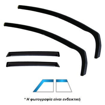 ΑΝΕΜΟΘΡΑΥΣΤΕΣ ΓΙΑ VOLVO S40 4D 2004-2012 ΣΕΤ ΑΥΤΟΚΙΝΗΤΟΥ ΑΠΟ ΕΥΚΑΜΠΤΟ ΦΙΜΕ ΠΛΑΣΤΙΚΟ HEKO - 4 ΤΕΜ.