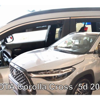 ΑΝΕΜΟΘΡΑΥΣΤΕΣ ΓΙΑ TOYOTA COROLLA CROSS 5D 2020+ ΣΕΤ ΑΥΤΟΚΙΝΗΤΟΥ ΑΠΟ ΕΥΚΑΜΠΤΟ ΦΙΜΕ ΠΛΑΣΤΙΚΟ HEKO - 4 ΤΕΜ.