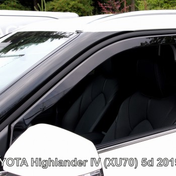 ΑΝΕΜΟΘΡΑΥΣΤΕΣ ΓΙΑ TOYOTA HIGHLANDER (XU70) 5D 2019+ ΑΥΤΟΚΙΝΗΤΟΥ ΑΠΟ ΕΥΚΑΜΠΤΟ ΦΙΜΕ ΠΛΑΣΤΙΚΟ HEKO - 2 ΤΕΜ.