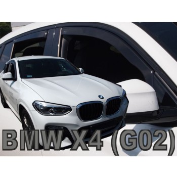 ΑΝΕΜΟΘΡΑΥΣΤΕΣ ΓΙΑ BMW X4 G02 5D 2018+ ΣΕΤ ΑΥΤΟΚΙΝΗΤΟΥ ΑΠΟ ΕΥΚΑΜΠΤΟ ΦΙΜΕ ΠΛΑΣΤΙΚΟ HEKO - 4 ΤΕΜ.