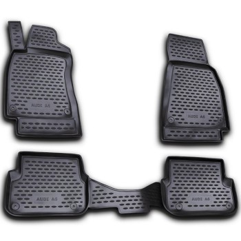 ΠΑΤΑΚΙΑ ΣΕ ΣΚΑΦΗ TPE ΛΑΣΤΙΧΟ ΓΙΑ AUDI A6 C6 2006-2011  ΣΕ ΜΑΥΡΟ ΧΡΩΜΑ NOVLINE - 4 ΤΕΜ.