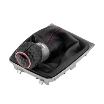 ΠΟΜΟΛΟ ΤΑΧΥΤΗΤΩΝ  ΓΙΑ VW GOLF VII GTI 2013+ ΜΕ ΕΝΔΕΙΞΗ 6 ΤΑΧΥΤΗΤΩΝ ΚΑΙ ΦΟΥΣΚΑ ΜΑΥΡΟ-ΚΟΚΚΙΝΟ NTY - 1 TEM.