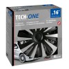 Lampa - Σετ Τάσια Αυτοκινήτου 16’’ Kojin Carbon TECH-ONE από υλικό ABS Ασημί / Μαύρο - 4 TEM (L3148.0)