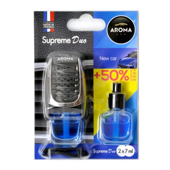 AMiO - Αρωματικό Αεραγωγού Αυτοκινήτου Aroma Supreme Duo New Car Αεραγωγού με Ρύθμιση Έντασης (+50% Περιεχόμενο) - 1 Τεμ. (A92518/AM)