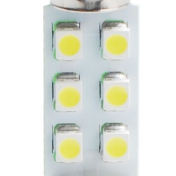 ΛΑΜΠΑΚΙΑ ΠΛΑΦΟΝΙΕΡΑΣ C5W/C10W 12V 0,48W SV8,5 36mm LED 6xSMD3528 ΜΠΛΕ 1ΤΕΜ.