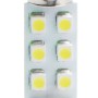 ΛΑΜΠΑΚΙΑ ΠΛΑΦΟΝΙΕΡΑΣ C5W/C10W 12V 0,48W SV8,5 36mm LED 6xSMD3528 ΛΕΥΚΟ 1ΤΕΜ.