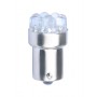R10W 12V BA15s LED 9xFlux 5mm ΜΟΝΟΠΟΛΙΚΟ ΛΕΥΚΟ M-TECH - 1 τεμ.