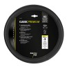 Lampa Κάλυμμα Τιμονιού Αυτοκινήτου Classic Premium 30/34εκ. Άοσμο με διάτρητες λαβές Ultra soft Skeentex Μαύρο με Μαύρη Ραφή 1-τεμ. (L3315.3)
