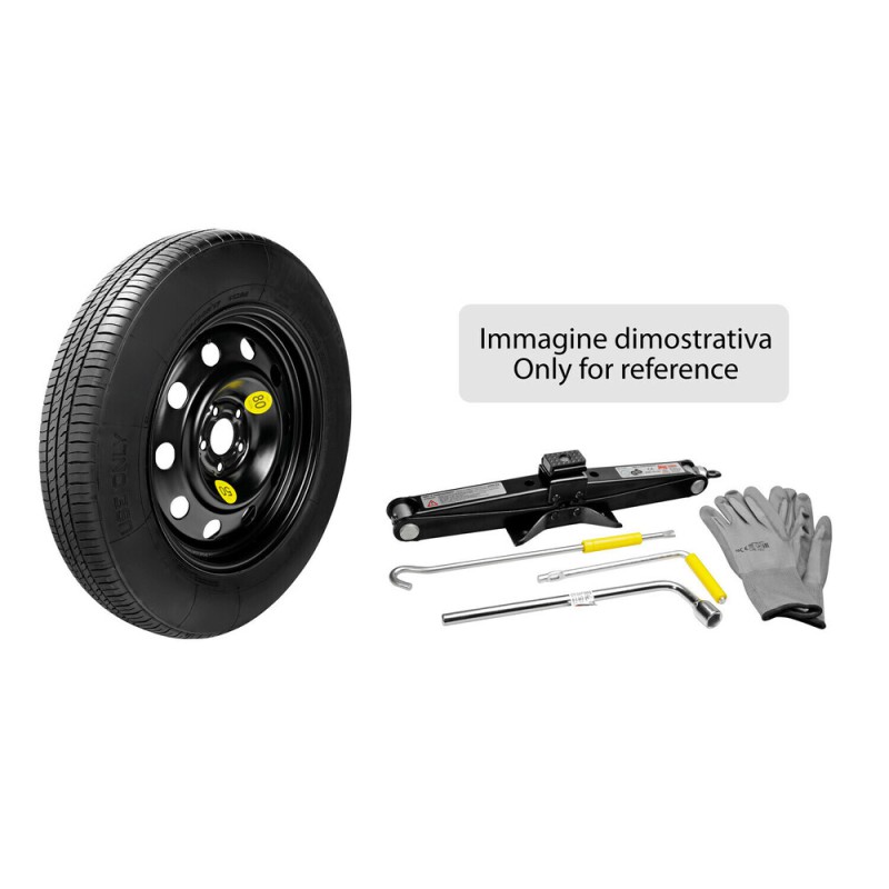 ΡΕΖΕΡΒΑ ΣΙΔΕΡΕΝΙΑ 125/80-16 ΚΑΡΕ 4x100 ΚΕΝΤΡΟ 60mm NO STOP ΚΙΤ ΜΕ ΓΡΥΛΟ & ΜΠΟΥΛΟΝΟΚΛΕΙΔΟ & ΤΣΑΝΤΑ LAMPA - 1 τεμ.