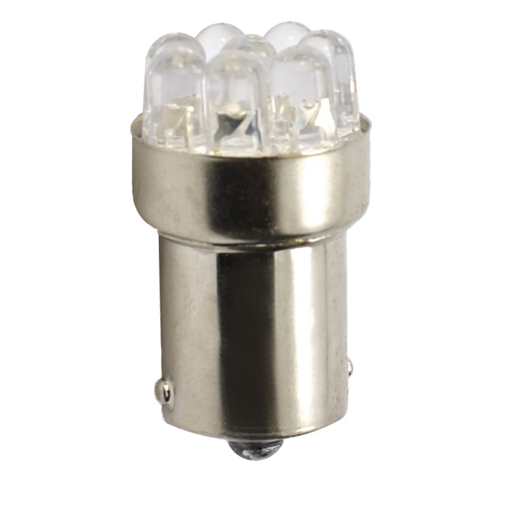 R5W 24V P21W BA15s LED 9xFlux 5mm ΚΙΤΡΙΝΟ (ΜΟΝΟΠΟΛΙΚΟ) 1ΤΕΜ. M-TECH