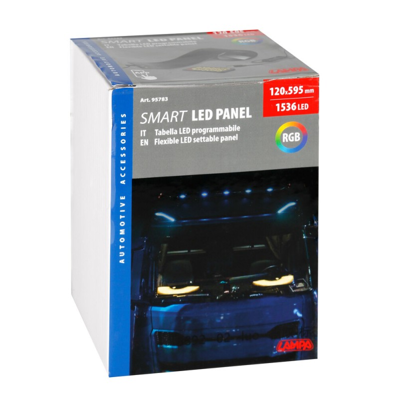 ΠΑΝΕΛ ΕΥΚΑΜΠΤΟ SMART LED PANEL 1536 LED 120x595mm RGB ΜΕ ΚΑΛΩΔΙΟ 450cm ΓΙΑ USB & REMOTE CONTROL LAMPA - 1 ΤΕΜ.
