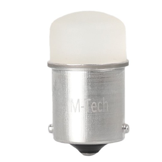 R5W/R10W 12V BA15s LED 9xSMD3014 ΛΕΥΚΟ (ΜΟΝΟΠΟΛΙΚΟ) BLISTER 2ΤΕΜ. M-TECH