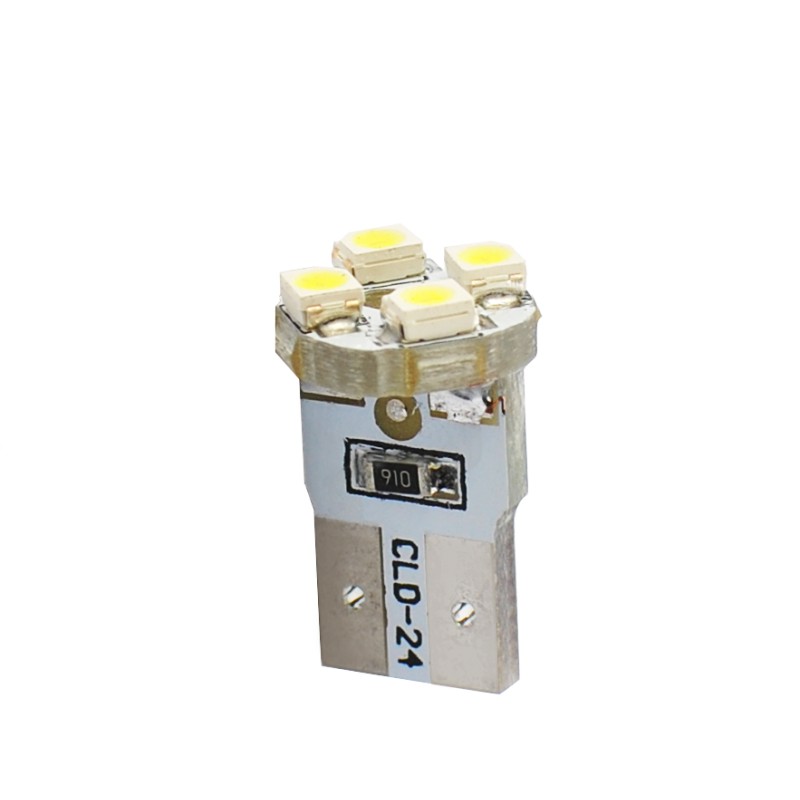 W5W 12V T10 W2,1x9,5d LED 4xSMD3528 ΛΕΥΚΟ (ΚΑΡΦΩΤΟ ΑΚΑΛΥΚΟ) BLISTER 2ΤΕΜ.