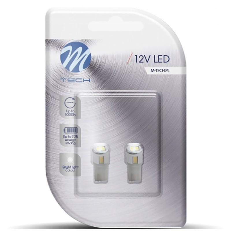 T10 W5W 12V W2,1x9,5d LED 6xSMD5730 ΛΕΥΚΟ (ΚΑΡΦΩΤΟ ΑΚΑΛΥΚΟ) BLISTER 2ΤΕΜ. M-TECH