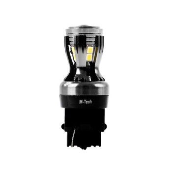 P27W 3156 12/24V W2.5x16d 3,3W 14xSMD LED ΛΕΥΚΟ CANBUS BLISTER  M-TECH - 1ΤΕΜ.