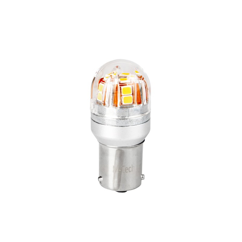 ΛΑΜΠΑΚΙ PY21W 12/24V 21W BAU15s 15x2835SMD 210lm ΜΟΝΟΠΟΛΙΚΟ ΠΑΡΑΚΕΝΤΡΟ CAN-BUS PLATINUM ΠΟΡΤΟΚΑΛΙ - 1 ΤΕΜ.