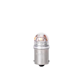 ΛΑΜΠΑΚΙΑ R5W 12/24V BA15s 5x2835SMD LED CAN-BUS ΠΟΡΤΟΚΑΛΙ (ΜΟΝΟΠΟΛΙΚΟ-ΦΟΥΝΤΟΥΚΙ) PLATINIUM BLISTER  M-TECH - 2 ΤΕΜ.