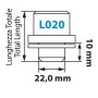 ΠΑΞΙΜΑΔΙΑ ΑΣΦΑΛΕΙΑΣ 14x1,5 19,4/40,8mm (22) ΙΣΙΑ ΜΕ ΡΟΔΕΛΑ ORIGINAL L020