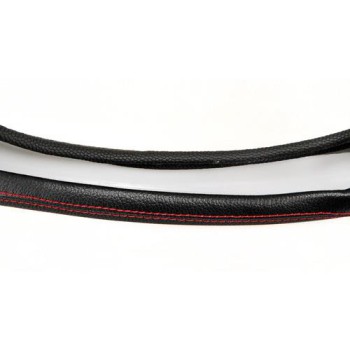 Lampa Κάλυμμα Τιμονιού Αυτοκινήτου GT-Sport Premium 35-37εκ. Άοσμο λαβές με δερματίνη αντοχής Συνθετικό Μαύρο με Κόκκινη Ραφή 1-τεμ. (L3313.2)