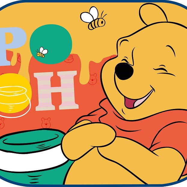 Amio - ΗΛΙΟΠΡΟΣΤΑΣΙΕΣ ΠΛΑΙΝΕΣ WINNIE THE POOH ΜΕ ΒΕΝΤΟΥΖΑ 44x35cm - 2 Τεμ. (S59329/AM)