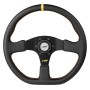 ΤΙΜΟΝΙ STEALTH CORSA 355mm ΤΡΙΑΚΤΙΝΟ ΔΕΡΜΑΤΙΝΟ ΜΑΥΡΟ LUISI