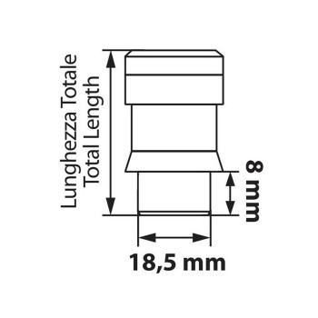 Lampa - Μπουλόνια Ασφαλείας 12x1,50 42,2mm (19) ίσια με ροδέλα K010 - 4 τεμ. (L.MG20116SU)