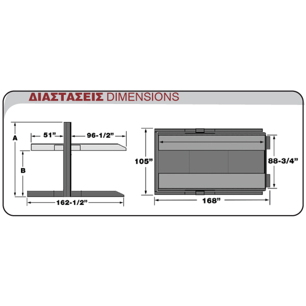 Bend Pak - ΑΝΥΨΩΤΙΚΟ ΔΙΚΟΛΩΝΟ BendPak ΓΙΑ ΠΑΡΚΙΝΓΚ – 1 τεμ. (LIFT.PL-7X)